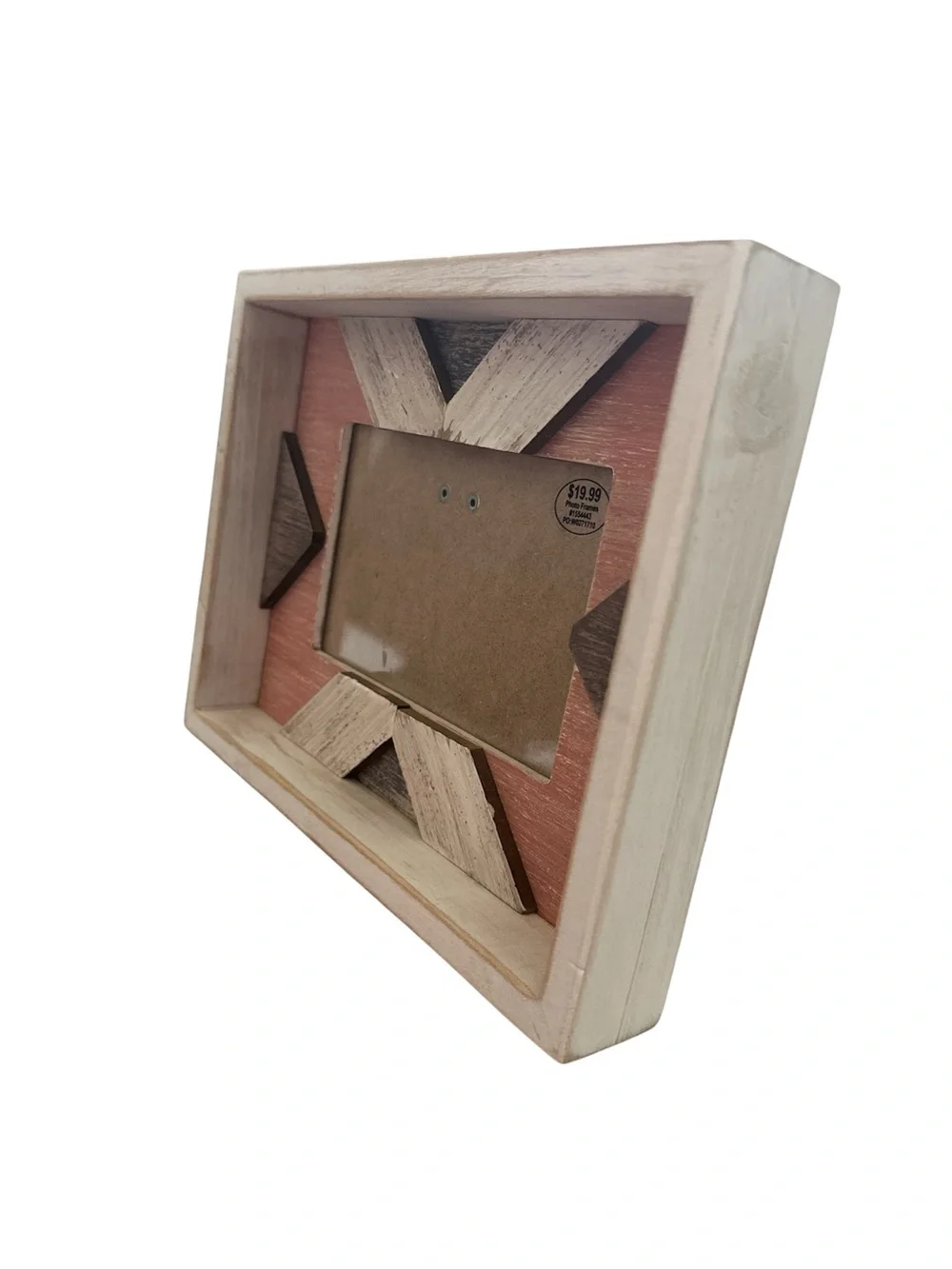 Rustic Geometric Wood Photo Frame Boho Farmhouse Decor 4x6